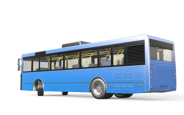 Beyaz kağıt üzerine şehir otobüs. 3D render.