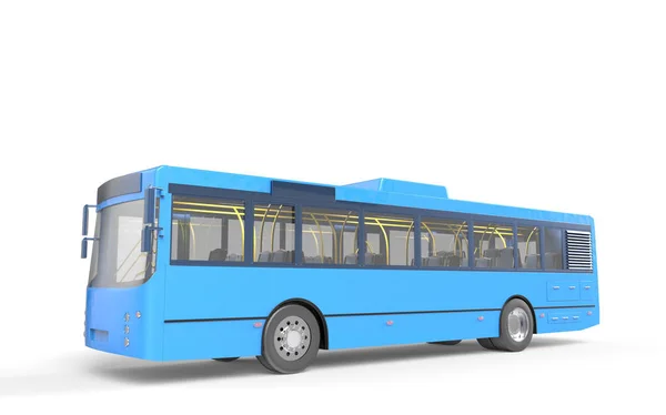 Bus im Hintergrund. 3D-Darstellung. — Stockfoto