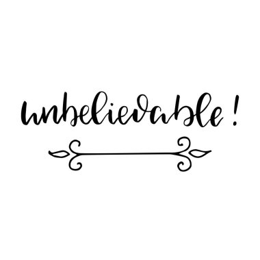 İnanılmaz, el yazısı modern kaligrafi vektör betiği - gömlek desenli tebrik kartları