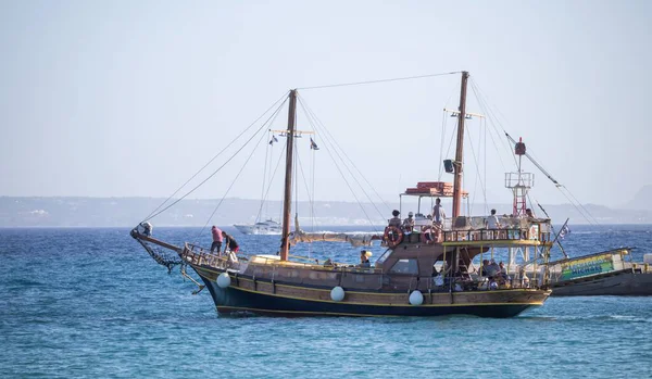 Pserimos Adası, Yunanistan - 29 Temmuz 2025 Pserimos Kalymnos belediyesine bağlı küçük bir Yunan adasıdır. 