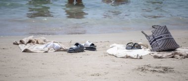 Pserimos Adası, Yunanistan - 29 Temmuz 2025 Pserimos Kalymnos belediyesine bağlı küçük bir Yunan adasıdır. 