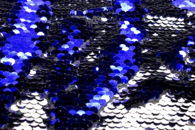 Mavi ve Gümüş payetli arka plan