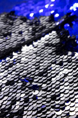 Mavi ve Gümüş payetli arka plan