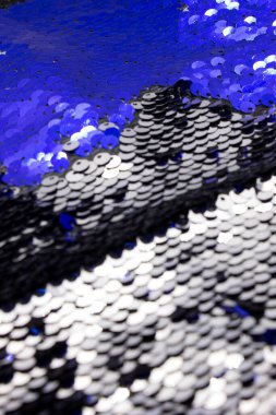 Mavi ve Gümüş payetli arka plan