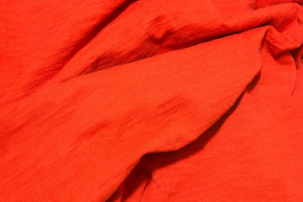 Фотография Ярко Красного Фона Ткани — стоковое фото