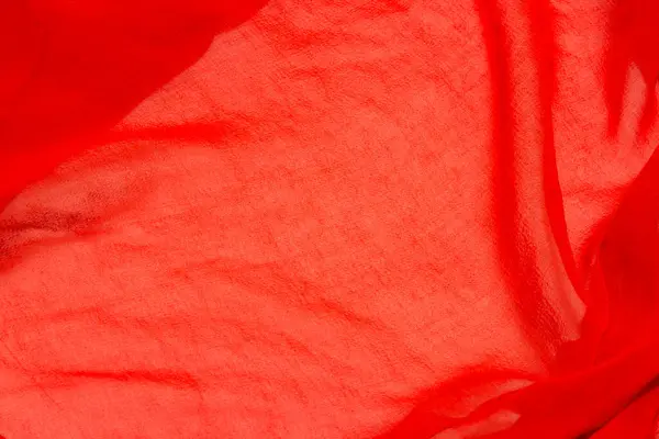 Ini Adalah Foto Closeup Dari Kain Tipis Merah — Stok Foto