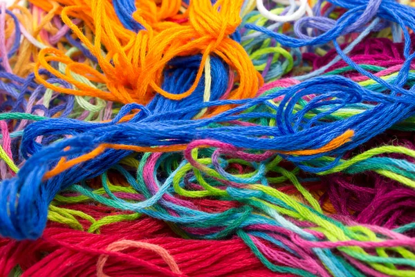 Colorful Embroidery Threads Background — Stock Photo, Image