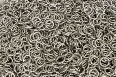 Bu alüminyum atlama halkaları arka planının bir fotoğrafı.
