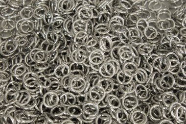 Bu alüminyum atlama halkaları arka planının bir fotoğrafı.