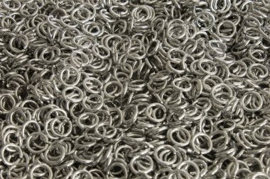 Bu alüminyum atlama halkaları arka planının bir fotoğrafı.