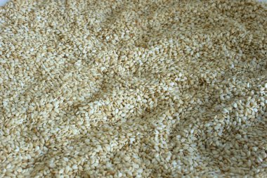 Bu susam tohumlarının bir fotoğrafı.