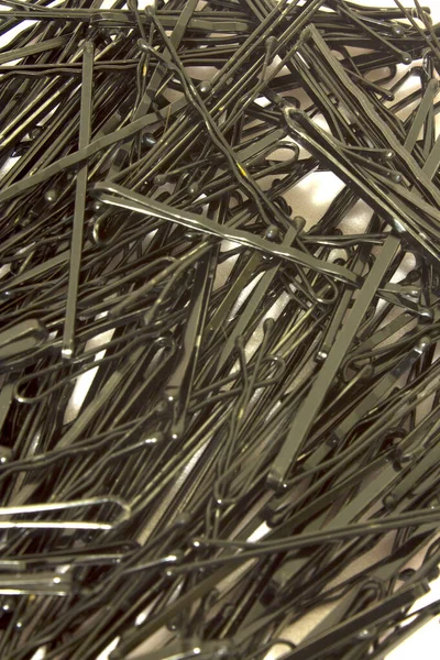 Esta Una Fotografía Black Booby Pins Hair Pins — Foto de Stock