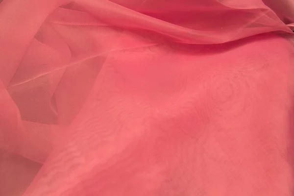 Photograph Pink Polyester Fabric — Stock Photo, Image
