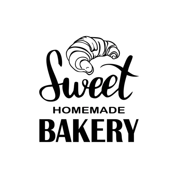 Signboard Logo Name Baking Shop Bread Sweets Vector — Stock Vector