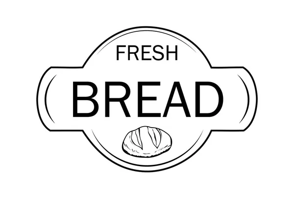 Bord Logo Naam Voor Een Bakken Winkel Met Brood Zoetigheden — Stockvector