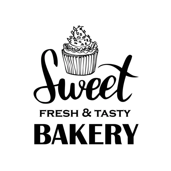 Signboard Logo Name Baking Shop Bread Sweets — Stock Vector