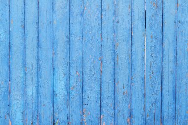 Arkaplan ya da doku olarak mavi boyalı ahşap tahtalar