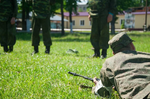 Campo Militar Treinamento Atirador — Fotografia de Stock