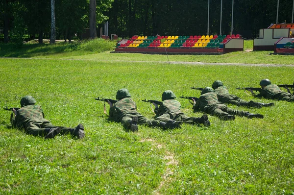 Militärlager Teamarbeit Von Scharfschützen — Stockfoto
