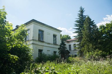 Kırsal kesimde eski manor ile yaz aylarında manzara
