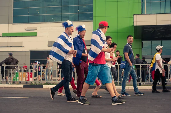 Nizhni Novgorod / Rusya - 07 06 2018: futbol taraftarları maçtan sonra