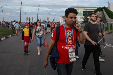 Nizhni Novgorod / Rusya - 07 06 2018: futbol taraftarları maçtan sonra