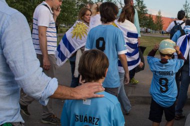 Nizhni Novgorod / Rusya - 07 06 2018: futbol taraftarları maçtan sonra