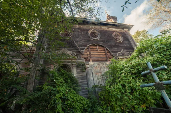 Verlassene Orthodoxe Kirche Mit Fresko — Stockfoto