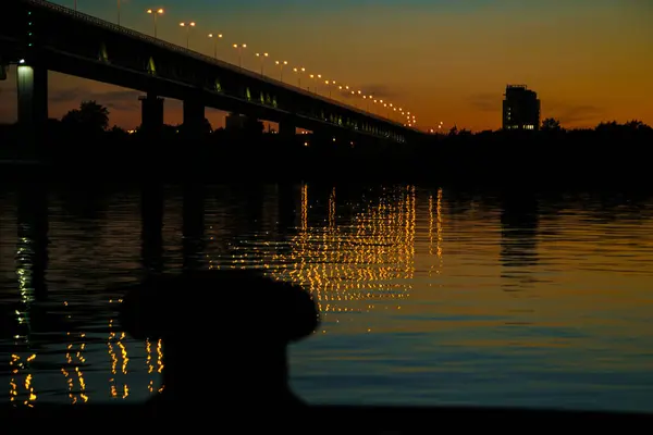 Promenade Ville Soir Été — Photo