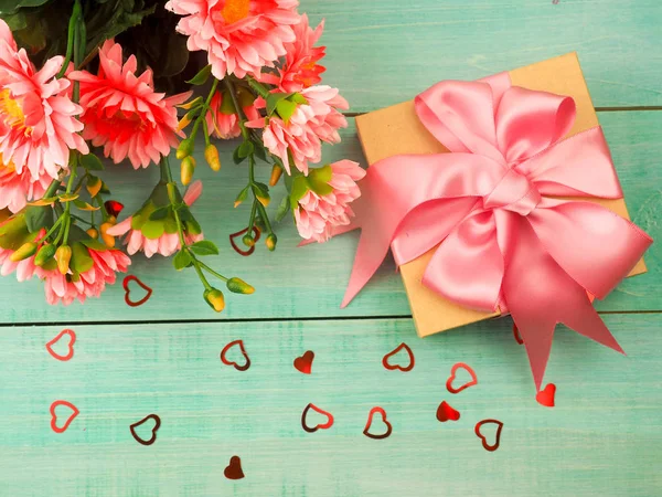 Zachte Zoete Compositie Voor Valentijnsdag Verjaardag Bruiloft Roze Rood Kleuren — Stockfoto