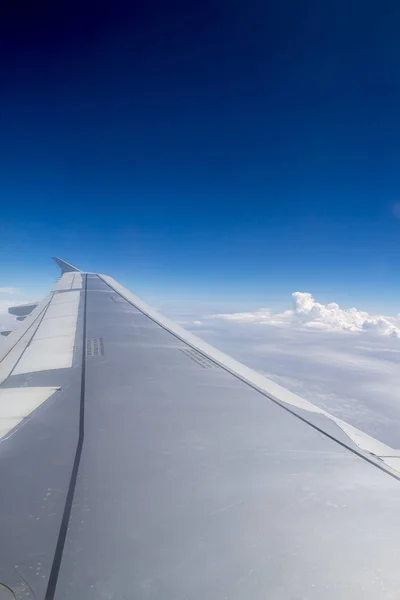 Une Vue Aérienne Depuis Avion Dans Ciel Sur Ciel — Photo