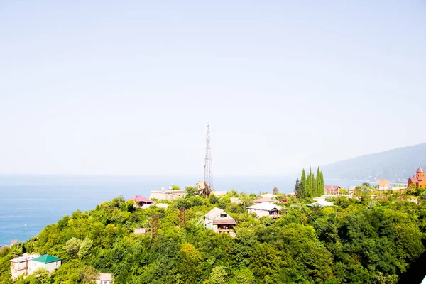 Gagra Vanaf Een Hoogte Straten Van Stad Abchazië — Stockfoto