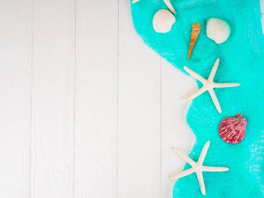 deniz kabuklarını, deniz taşları deniz kavramı, tatil, uzay, düz yatıyordu kopyalama