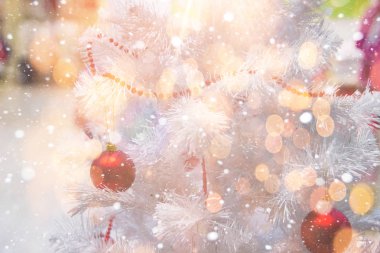 tebrik kartları için soyut Noel arka plan, parlak Noel topu süsler dekorasyon.