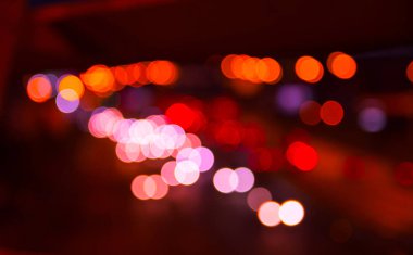 gece karayolu sonsuz hareket, odak dışı bulanık Otoban