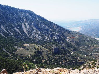 yaz güneşin dağlar, dağlar Yunanistan yolu
