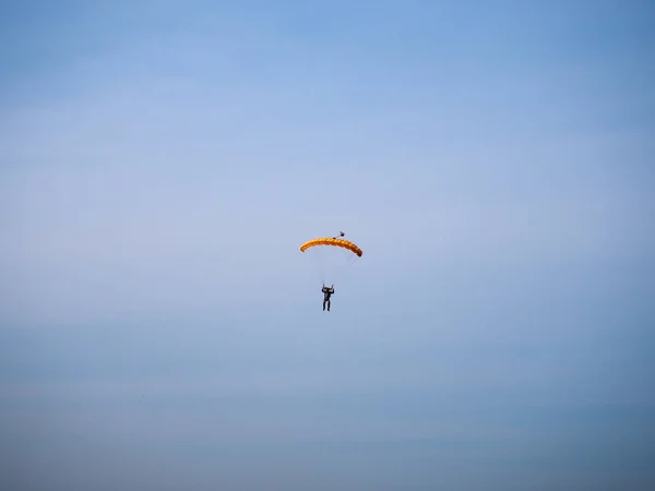 Skydiving Skydiver Sky View Ground — Stock Photo, Image