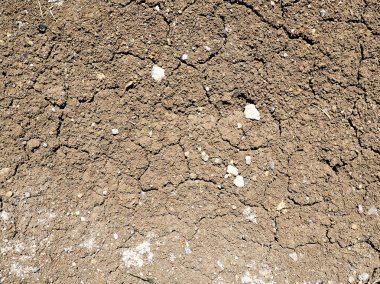Kuru ve çatlak zeminli arazi, arka plan görüntüsü, üst görünüm