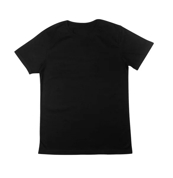 Siyah t-shirt, izole beyaz arka plan üzerinde elbise.