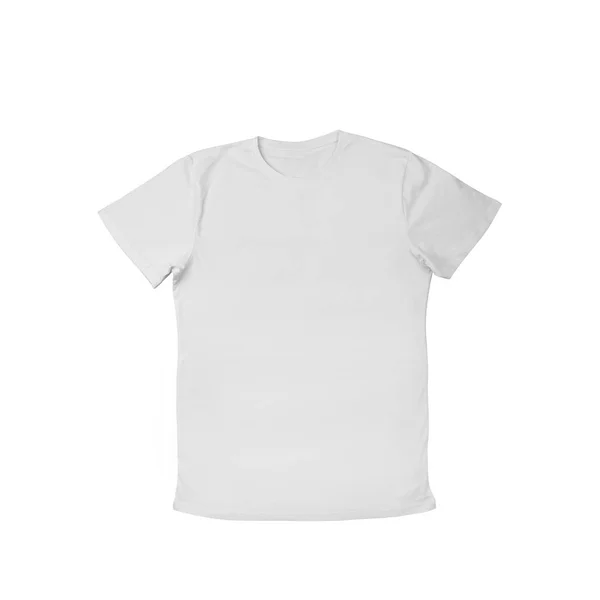 Camiseta blanca, ropa sobre fondo blanco aislado . — Foto de Stock