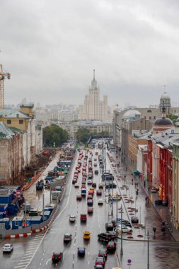 Moskova, Rusya. Gözlem güverte üzerinde tarihi merkezi Moskova Merkezi Çocuk dünyada görünümünden yukarıda