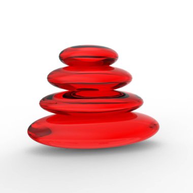 3 boyutlu Zen taşı yığını. Güzel, uyum.