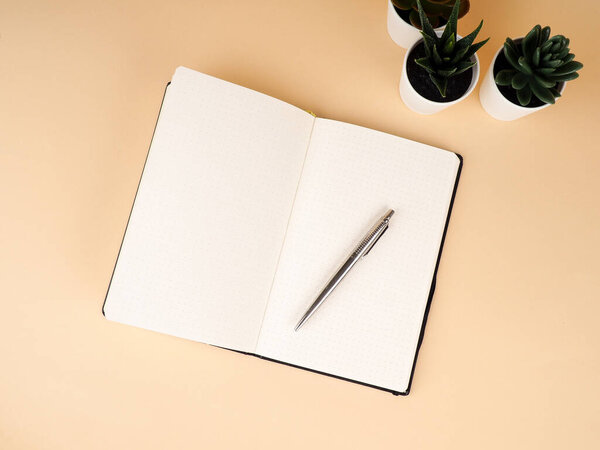 Open book on blue background, open pages as a concept of new knowledge, online self-study.