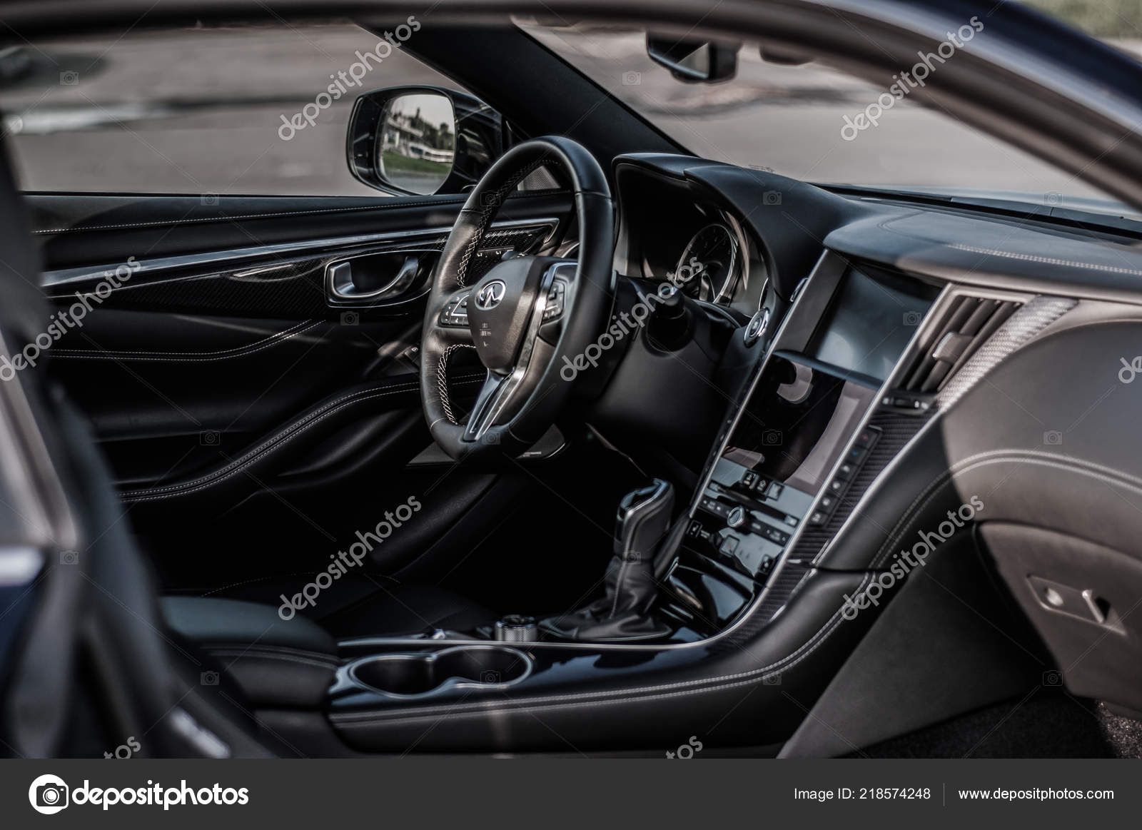 Moscow Russia September 2017 Infiniti Q60 Coupe Car Interior