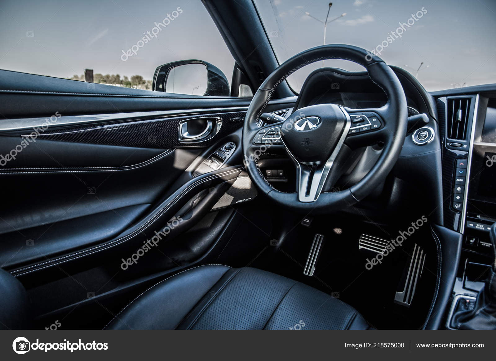 Moscow Russia September 2017 Infiniti Q60 Coupe Car Interior