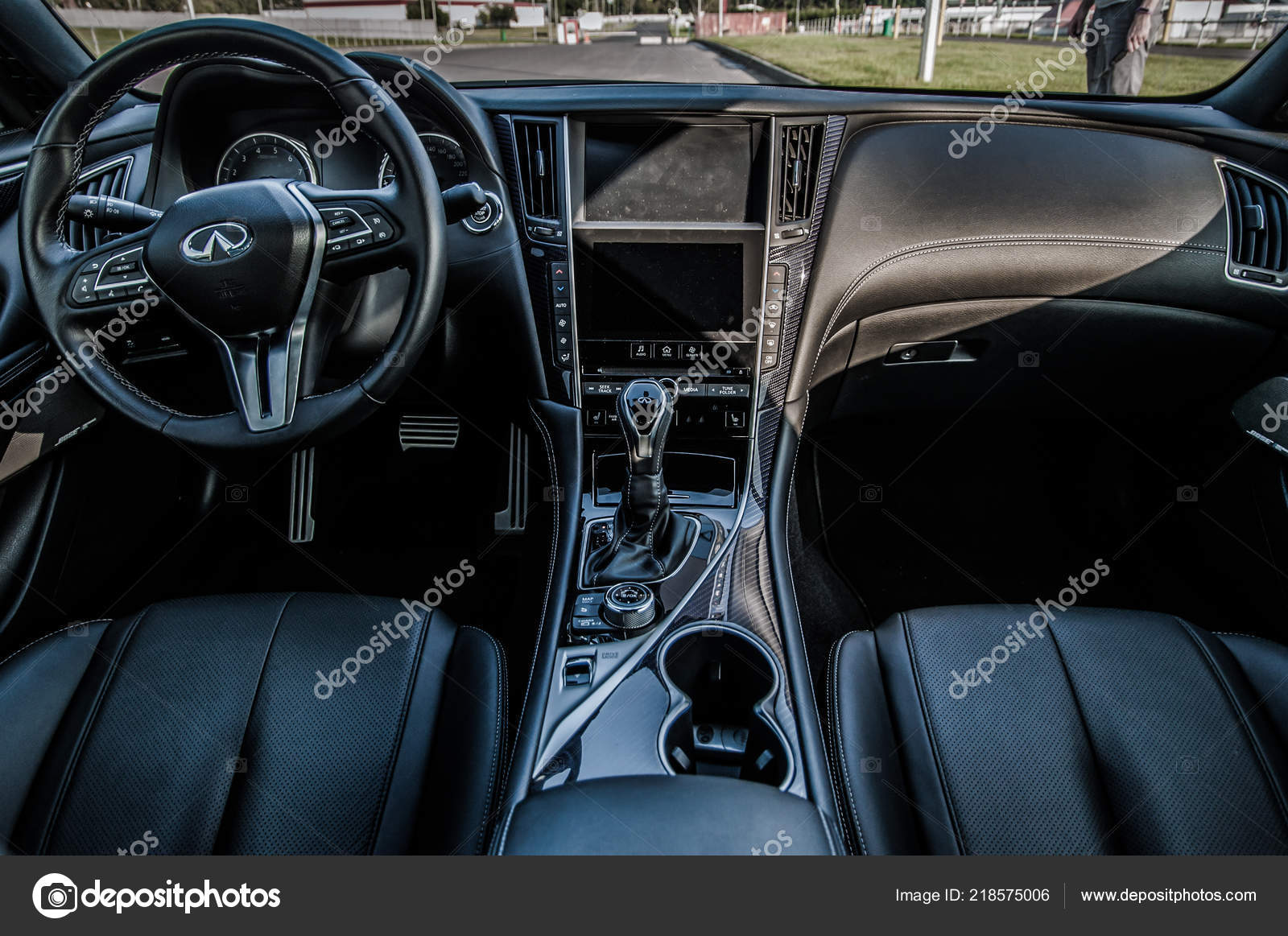 Moscow Russia September 2017 Infiniti Q60 Coupe Car Interior