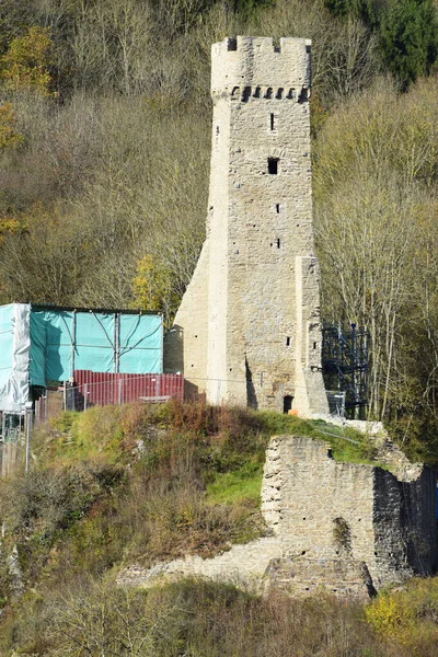 Philipsburg ruin Monreal, Germany during the conservation measurers