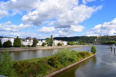 view on a river and a river Mosel in Koblenz, Germany