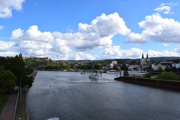 view of river Mosel between Koblenz old town and Gls