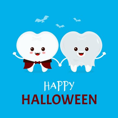 Şirin mutlu gülümseyen komik diş